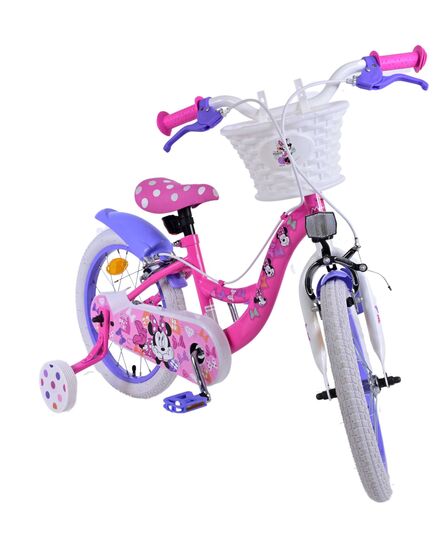 Disney Minnie Kinderfahrrad - Mädchen - 16 Zoll - Rosa - Zweihandbremsen