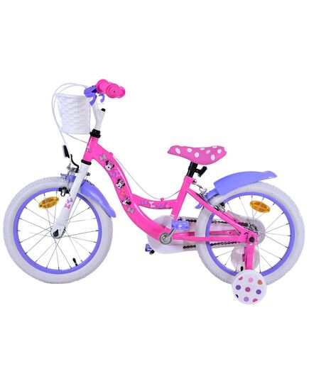 Disney Minnie Kinderfahrrad - Mädchen - 16 Zoll - Rosa - Zweihandbremsen