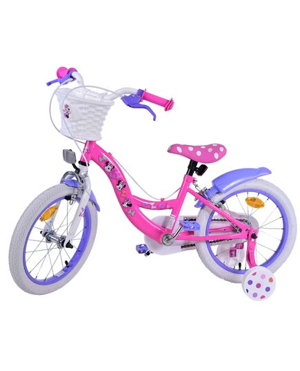 Disney Minnie Kinderfahrrad - Mädchen - 16 Zoll - Rosa - Zweihandbremsen
