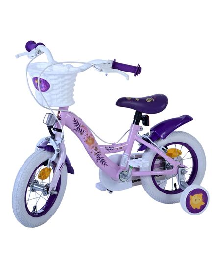 Disney Wish Kinderfahrrad - Mädchen - 12 Zoll - Lila - Zwei Handbremsen