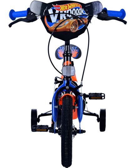 Hot Wheels Kinderfahrrad – Jungen – 12 Zoll – Schwarz Orange Blau – Zwei Handbremsen
