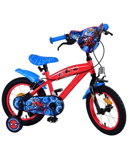 Ultimate Spider-Man Kinderfahrrad - Jungen - 14 Zoll - Blau/Rot - Zweihandbremsen