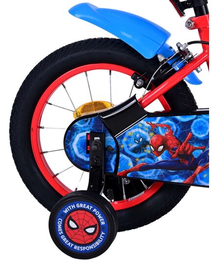 Ultimate Spider-Man Kinderfahrrad - Jungen - 14 Zoll - Blau/Rot - Zweihandbremsen