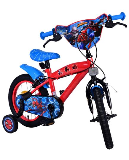 Ultimate Spider-Man Kinderfahrrad - Jungen - 14 Zoll - Blau/Rot - Zweihandbremsen