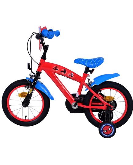 Ultimate Spider-Man Kinderfahrrad - Jungen - 14 Zoll - Blau/Rot - Zweihandbremsen