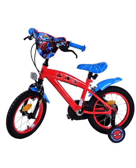 Ultimate Spider-Man Kinderfahrrad - Jungen - 14 Zoll - Blau/Rot - Zweihandbremsen
