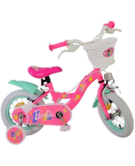 Barbie Kinderfahrrad - Mädchen - 12 Zoll - Rosa - Zweihandbremsen