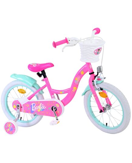 Barbie Kinderfahrrad - Mädchen - 16 Zoll - Rosa - Zwei Handbremsen