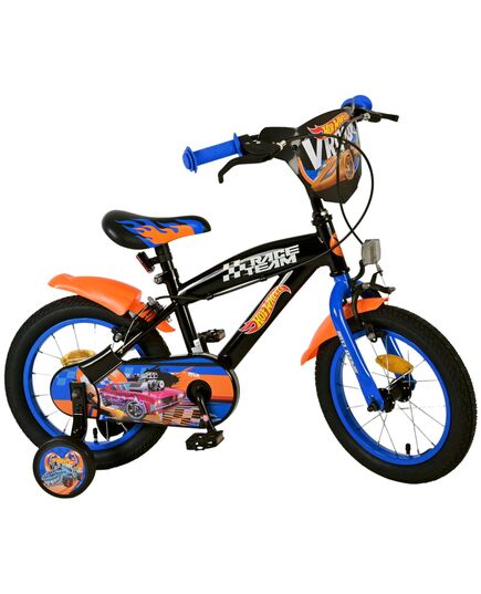 Hot Wheels Kinderfahrrad - Jungen - 14 Zoll - Schwarz Orange Blau