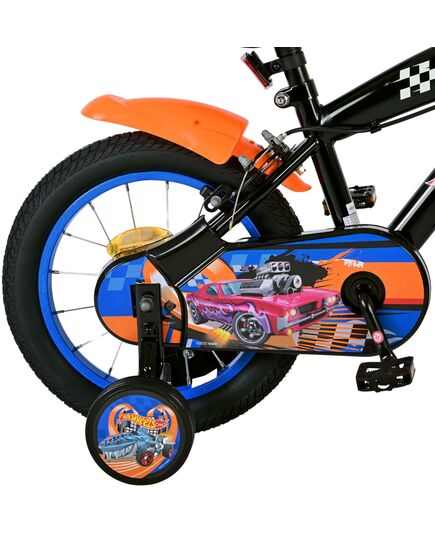 Hot Wheels Kinderfahrrad - Jungen - 14 Zoll - Schwarz Orange Blau