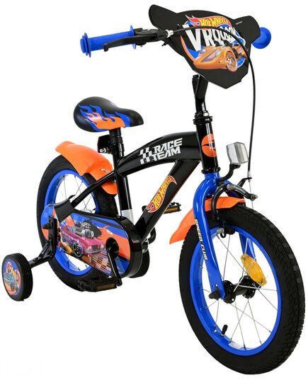 Hot Wheels Kinderfahrrad - Jungen - 14 Zoll - Schwarz Orange Blau