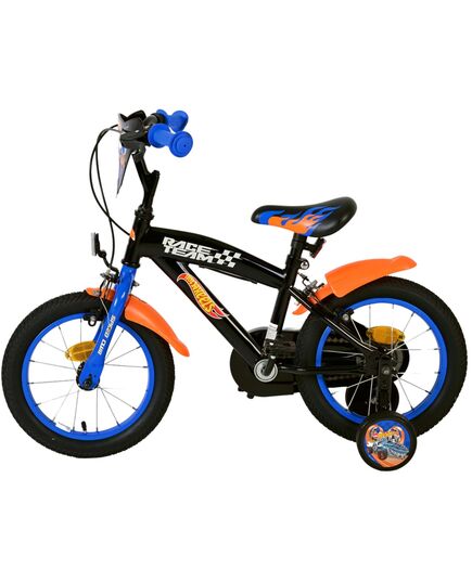 Hot Wheels Kinderfahrrad - Jungen - 14 Zoll - Schwarz Orange Blau