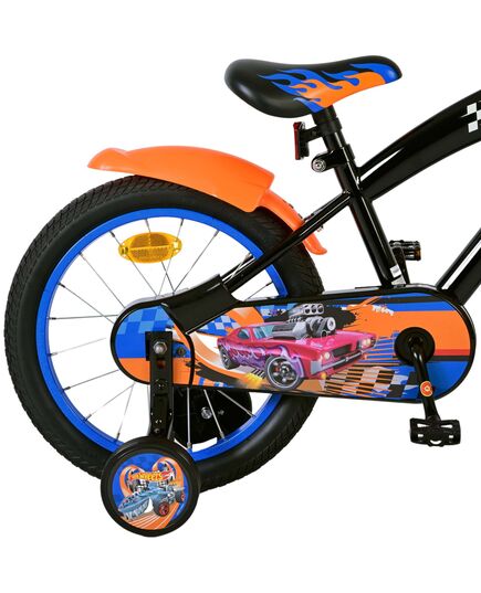 Hot Wheels Kinderfahrrad - Jungen - 16 Zoll - Schwarz Orange Blau - Zweihandbremsen