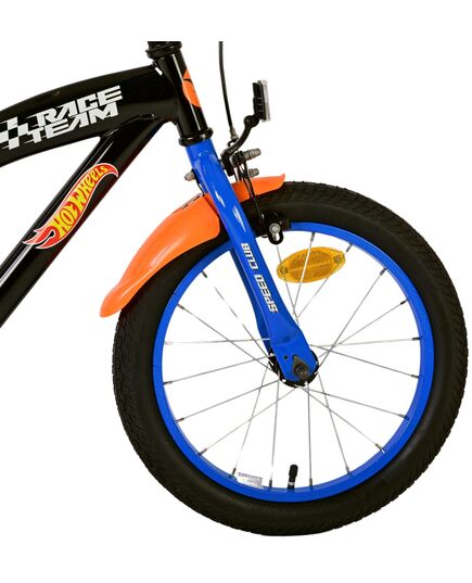 Hot Wheels Kinderfahrrad - Jungen - 16 Zoll - Schwarz Orange Blau - Zweihandbremsen