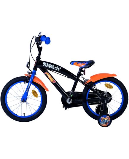 Hot Wheels Kinderfahrrad – Jungen – 16 Zoll – Schwarz Orange Blau – Zwei Handbremsen