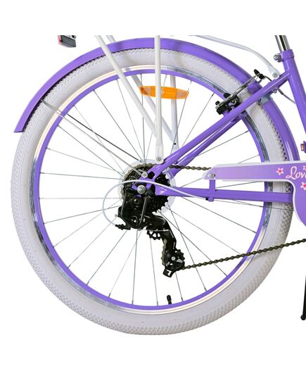 Volare Lovely Kinderfahrrad - Mädchen - 26 Zoll - Lila - 7 Gang
