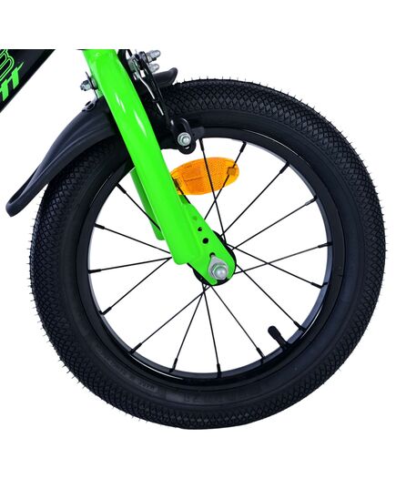 Volare Sportivo Kinderfahrrad – Jungen – 14 Zoll – Grün Schwarz – Zwei Handbremsen