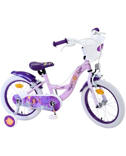 Disney Wish Kinderfahrrad - Mädchen - 16 Zoll - Lila - Zwei Handbremsen