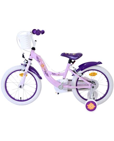 Disney Wish Kinderfahrrad - Mädchen - 16 Zoll - Lila - Zwei Handbremsen