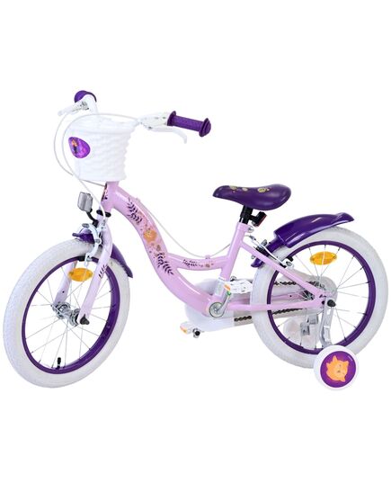 Disney Wish Kinderfahrrad - Mädchen - 16 Zoll - Lila - Zwei Handbremsen