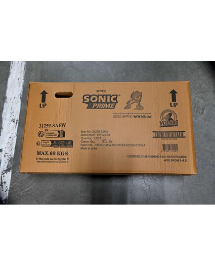 Sonic Prime Kinderfahrrad – Jungen – 12 Zoll – Blau Rot – Zwei Handbremsen