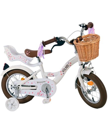 Volare Blossom Kinderfahrrad - Mädchen - 12 Zoll - Weiß