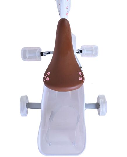 Volare Blossom Kinderfahrrad - Mädchen - 12 Zoll - Weiß - Zweihandbremsen