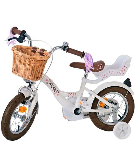 Volare Blossom Kinderfahrrad - Mädchen - 12 Zoll - Weiß