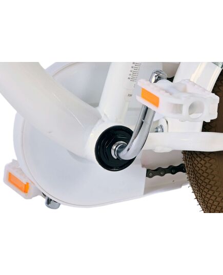 Volare Blossom Kinderfahrrad - Mädchen - 12 Zoll - Weiß - Zweihandbremsen