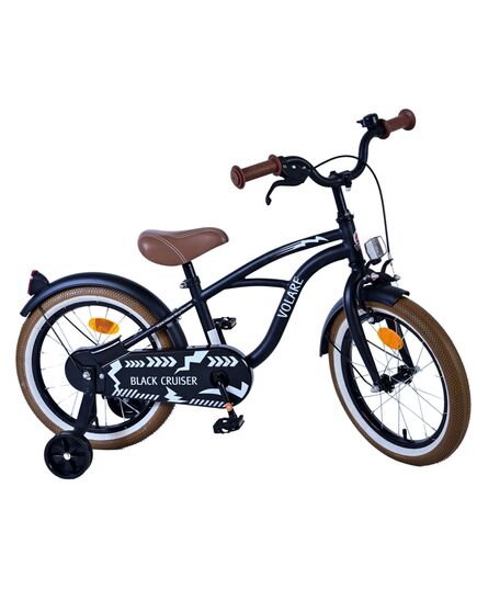 Volare Black Cruiser Kinderfahrrad - Jungen - 16 Zoll - Schwarz