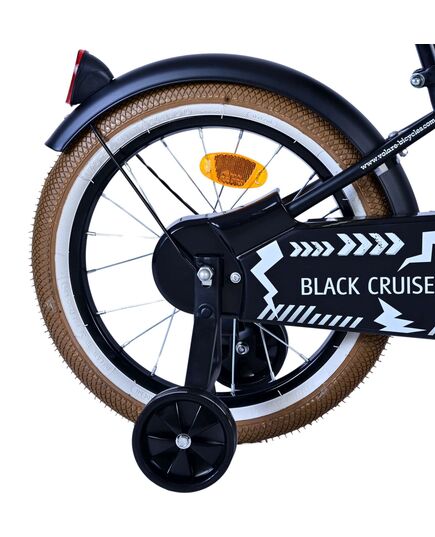 Volare Black Cruiser Kinderfahrrad - Jungen - 16 Zoll - Schwarz
