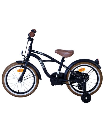 Volare Black Cruiser Kinderfahrrad - Jungen - 16 Zoll - Schwarz