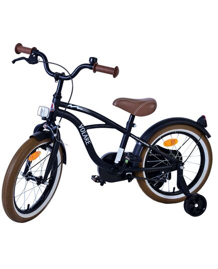 Volare Black Cruiser Kinderfahrrad - Jungen - 16 Zoll - Schwarz