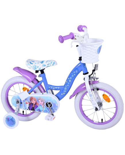 Disney Frozen 2 Kinderfahrrad - Mädchen - 14 inch - Blau / Lila