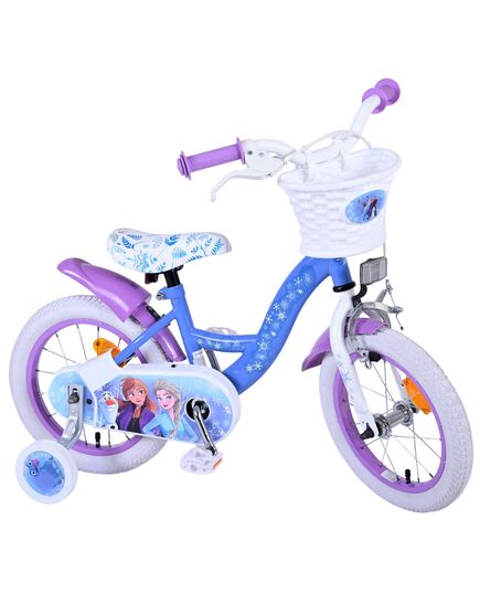 Disney Frozen 2 Kinderfahrrad - Mädchen - 14 inch - Blau / Lila