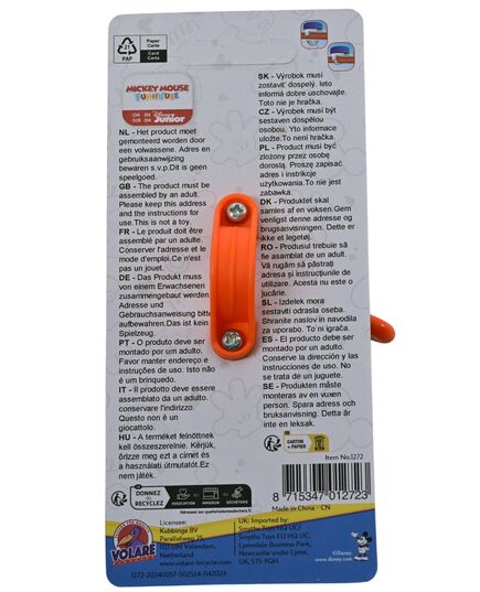 Disney Mickey Mouse Fahrradklingel – Jungen – Blau Orange