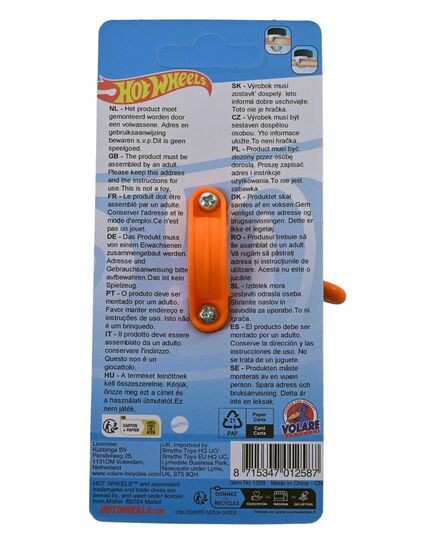 Hot Wheels Fahrradklingel – Jungen – Orange – Schwarz