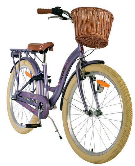 Volare Blossom Kinderfahrrad - Mädchen - 24 Zoll - Lila - 3 Gänge