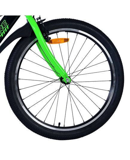 Volare Sportivo Kinderfahrrad - Jungen - 24 Zoll - Schwarz Grün - Zweihandbremsen