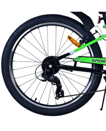 Volare Sportivo Kinderfahrrad – Jungen – 24 Zoll – 7 Gänge – Schwarz Grün