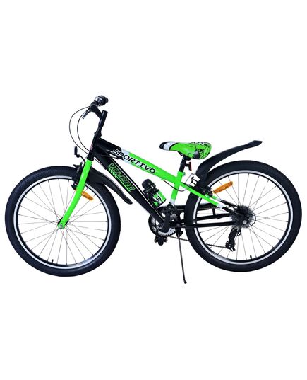 Volare Sportivo Kinderfahrrad – Jungen – 24 Zoll – 7 Gänge – Schwarz Grün
