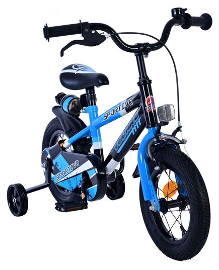 Volare Sportivo Kinderfahrrad – Jungen – 12 Zoll – Blau Schwarz