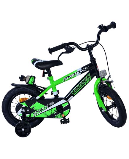 Volare Sportivo Kinderfahrrad – Jungen – 12 Zoll – Grün Schwarz