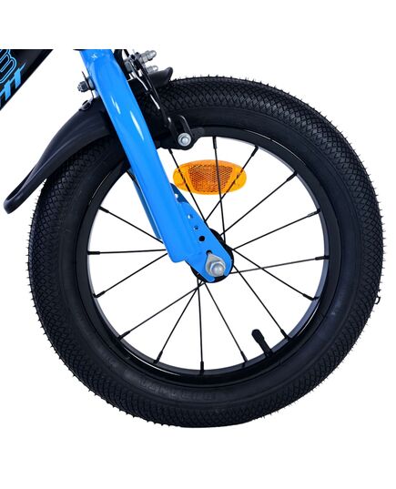 Volare Sportivo Kinderfahrrad – Jungen – 14 Zoll – Blau Schwarz – Zwei Handbremsen