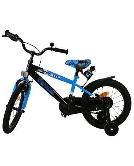 Volare Sportivo Kinderfahrrad – Jungen – 16 Zoll – Blau Schwarz