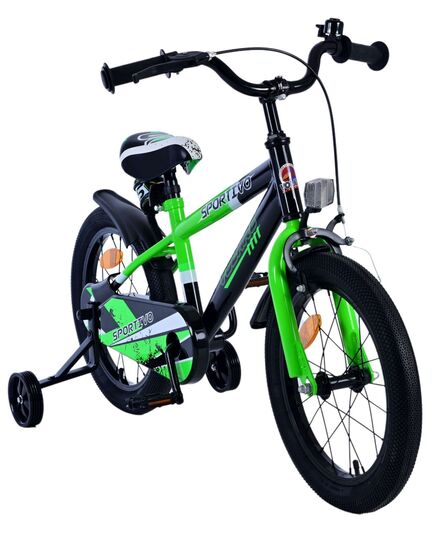 Volare Sportivo Kinderfahrrad – Jungen – 16 Zoll – Grün Schwarz