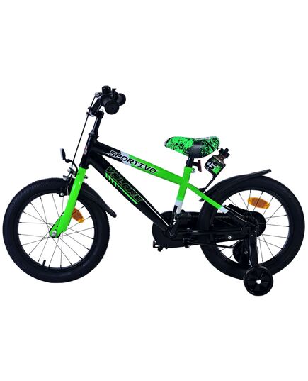 Volare Sportivo Kinderfahrrad – Jungen – 16 Zoll – Grün Schwarz