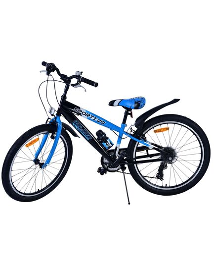 Volare Sportivo Kinderfahrrad – Jungen – 24 Zoll – 7 Gänge – Schwarz Blau