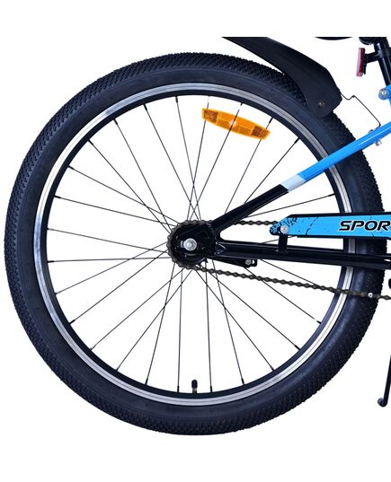 Volare Sportivo Kinderfahrrad - Jungen - 24 Zoll - Schwarz Blau