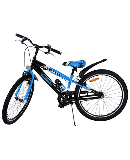 Volare Sportivo Kinderfahrrad - Jungen - 24 Zoll - Schwarz Blau - Zweihandbremsen